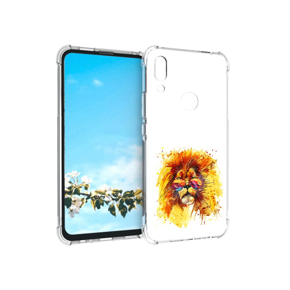 

Чехол MyPads Tocco для Huawei P Smart Z лев в очках, Прозрачный, Tocco