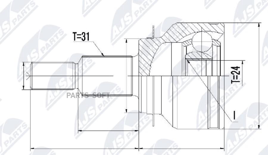 

Шрус Наружн. К-Кт Mazda 6 2.5 Usa Gh -12, 2.0/2.5 Atm 12-, Cx-5 2.0/2.5 Atm 11-