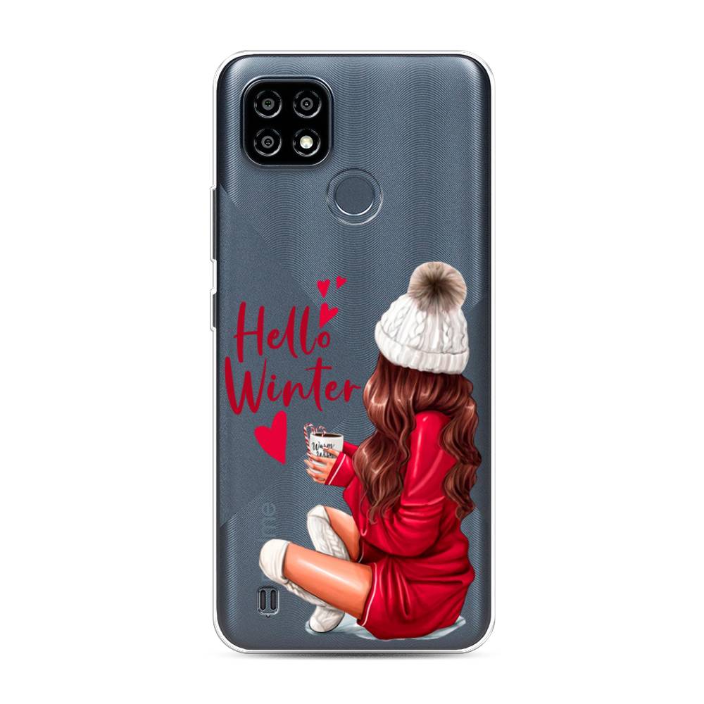 

Чехол на Oppo Realme C21Y "Hello winter", Красный;белый;коричневый, 256850-5
