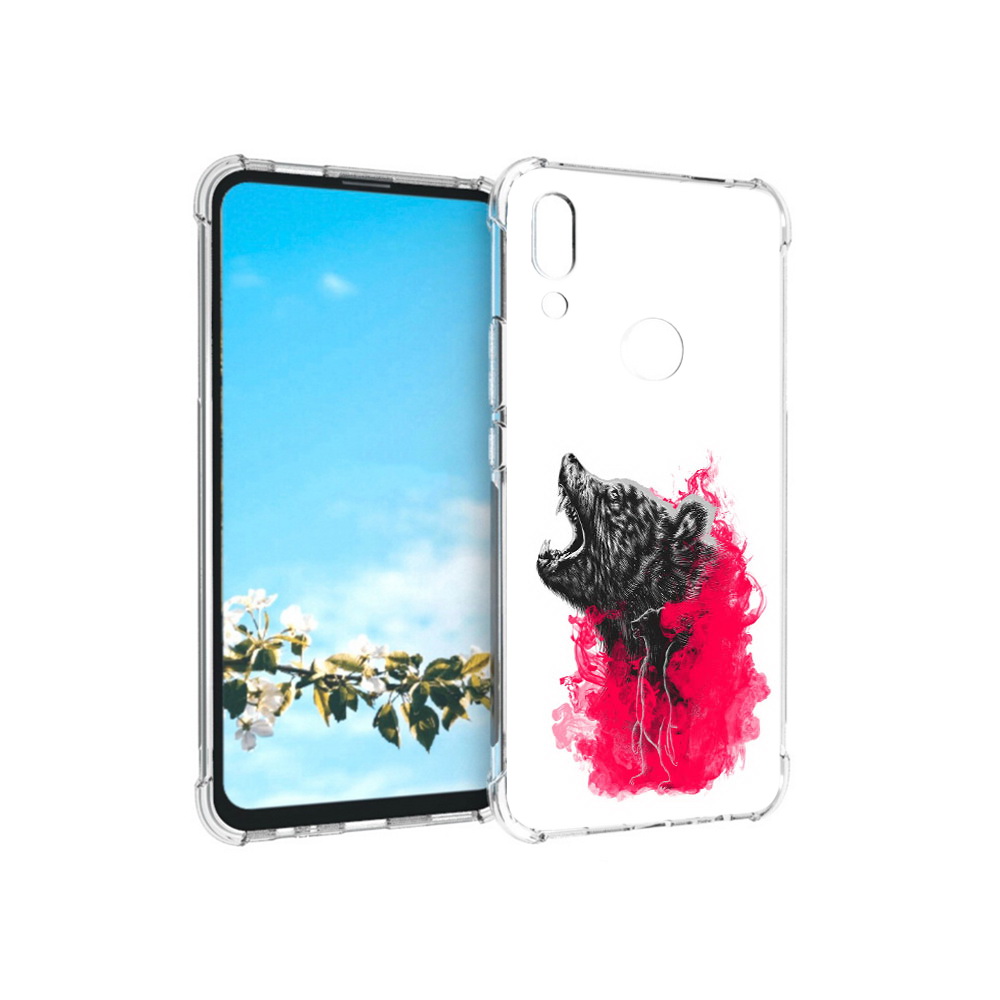 

Чехол MyPads Tocco для Huawei P Smart Z медведь в дымке, Прозрачный, Tocco