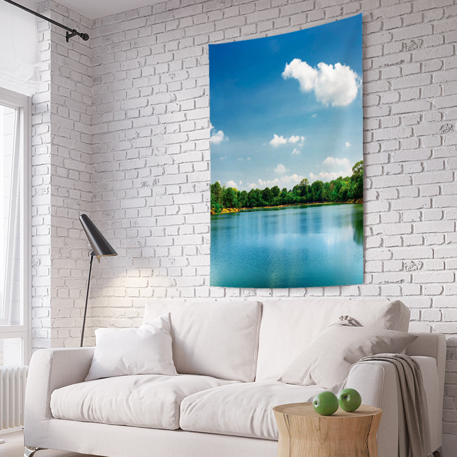 

Вертикальное фотопанно на стену JoyArty Солнечный пейзаж реки 150x200 см, Солнечный пейзаж реки