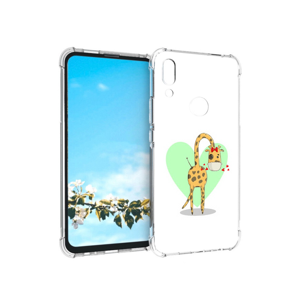 

Чехол MyPads Tocco для Huawei P Smart Z Влюбленный жираф 14 февраля, Прозрачный, Tocco