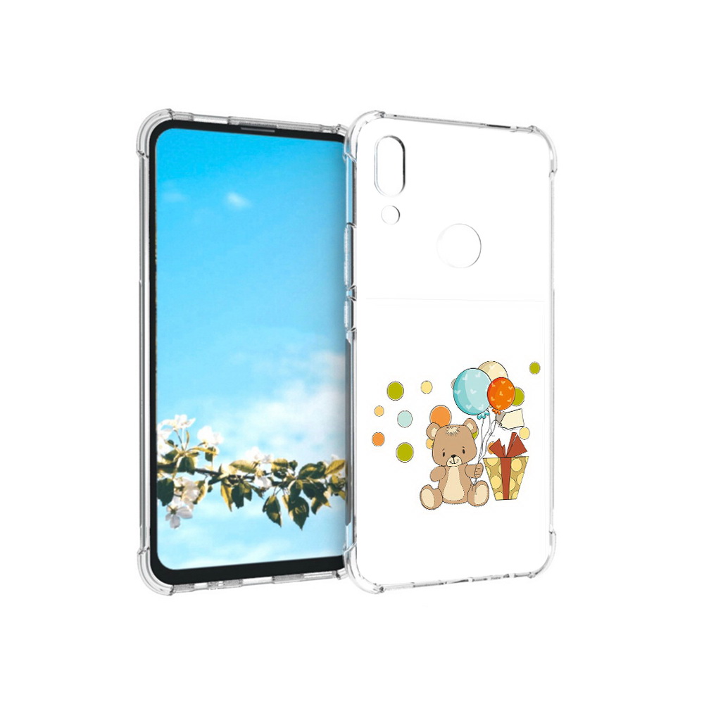 

Чехол MyPads Tocco для Huawei P Smart Z медвеженок с подарком, Прозрачный, Tocco