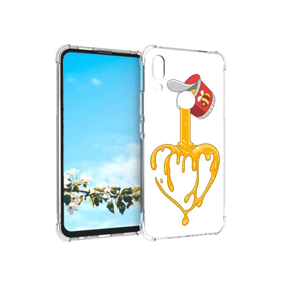 

Чехол MyPads Tocco для Huawei P Smart Z медовое сердце, Прозрачный, Tocco