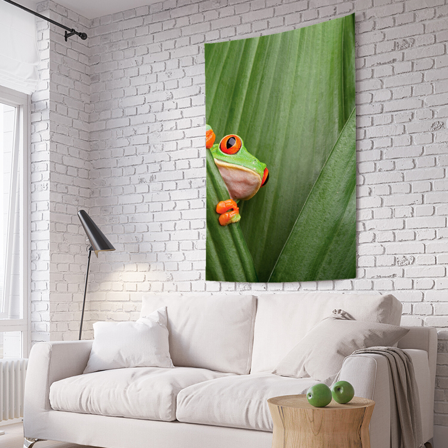

Вертикальное фотопанно на стену JoyArty Осторожная лягушка 150x200 см, Осторожная лягушка