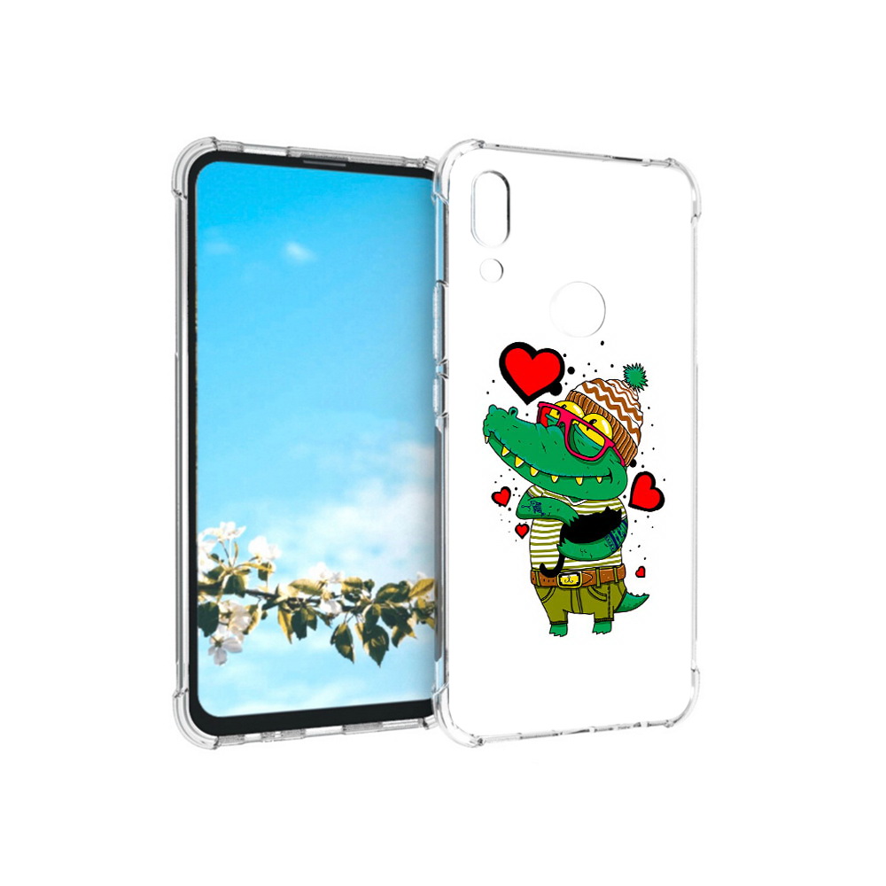 

Чехол MyPads Tocco для Huawei P Smart Z Влюбленный крокодил, Прозрачный, Tocco