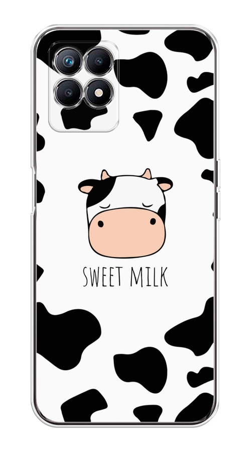 

Чехол на Realme 8i "Sweet milk", Розовый;белый;черный, 257350-1