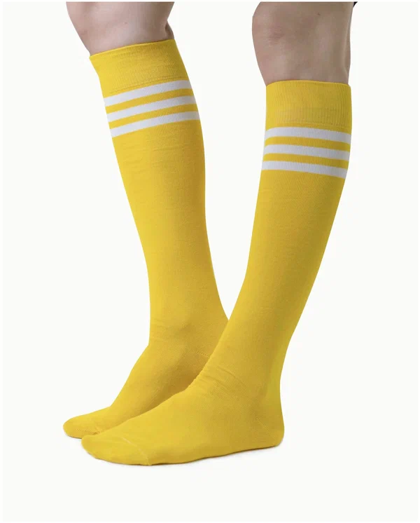 

Гольфы женские St. friday socks разноцветные 42, Желтый;белый