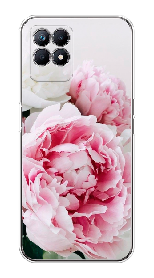 

Чехол на Realme 8i "Розовые и белые пионы", Розовый;белый, 257350-2