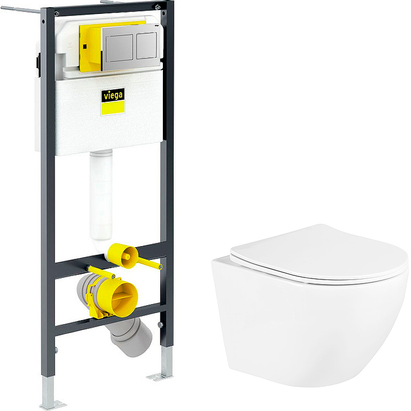 

Комплект унитаза BelBagno Uno BB3105CHR/SC с инсталляцией Viega Prevista Dry 8524.14 79259