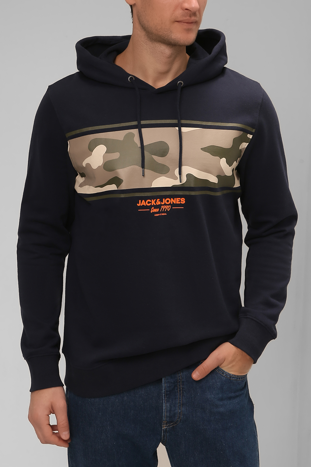 

Толстовка мужская Jack & Jones 12189141 синяя M, 12189141