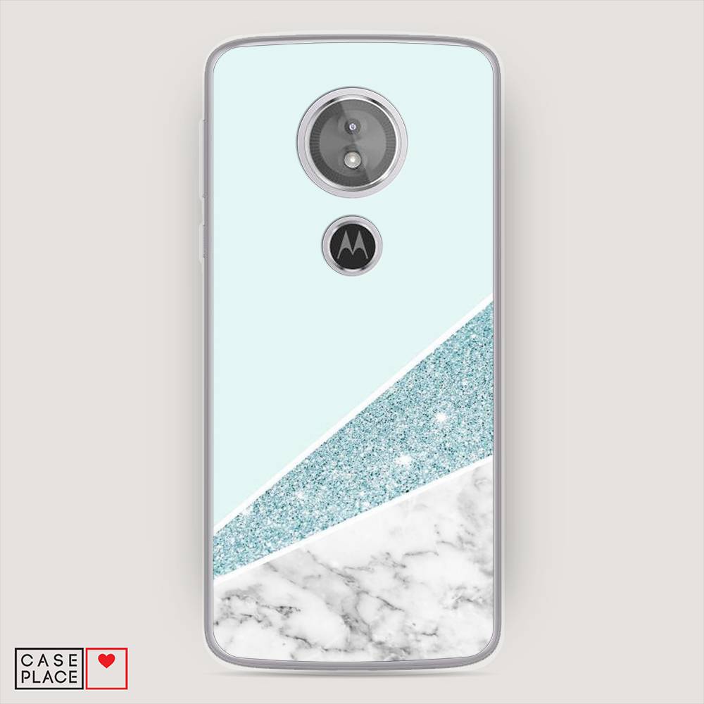 

Чехол Awog на Motorola Moto G6 Play / Моторола Мото G6 Плэй "Мрамор с голубыми блестками", Разноцветный, 240950-3