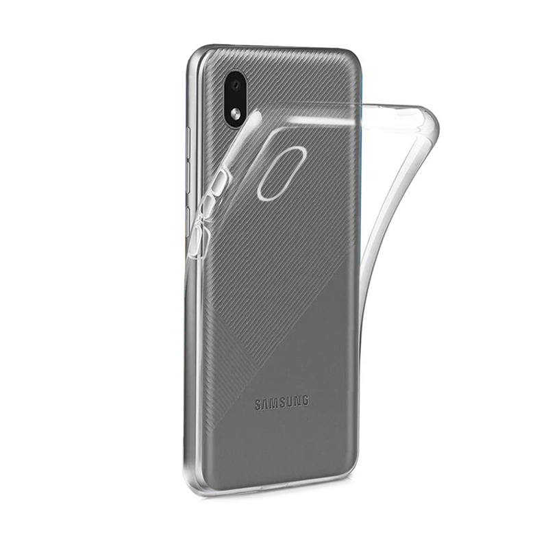 фото Чехол для samsung sm-a013f (galaxy a01 core) силиконовый (0,9 mm) <прозрачный> nobrand