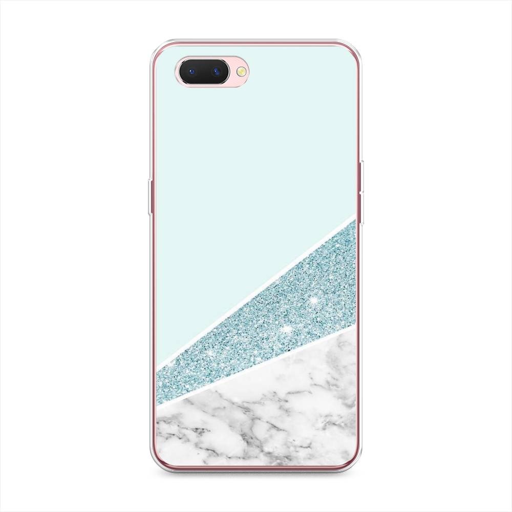 

Чехол Awog на Oppo A3s "Мрамор с голубыми блестками", Разноцветный, 252050-3