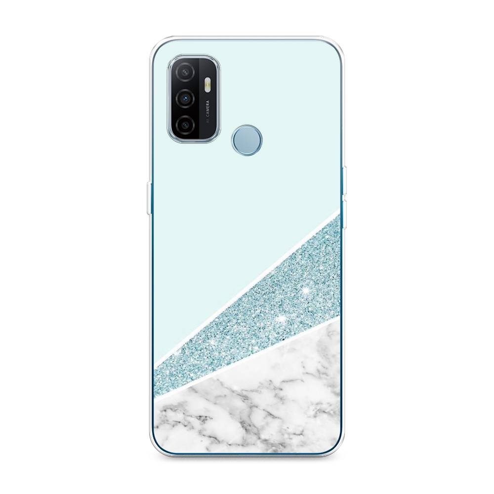 

Чехол Awog на Oppo A53 "Мрамор с голубыми блестками", Разноцветный, 254350-3