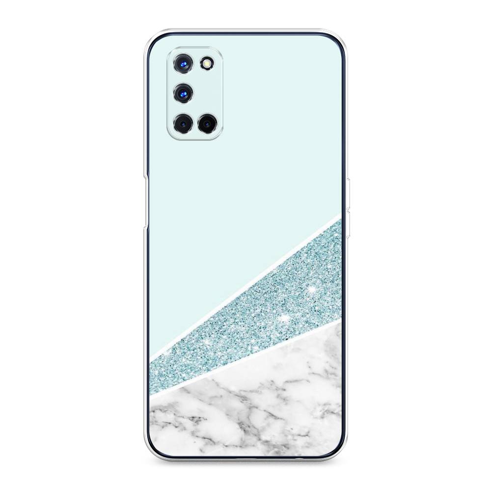 

Чехол Awog на Oppo A52/A72 "Мрамор с голубыми блестками", Разноцветный, 253250-3
