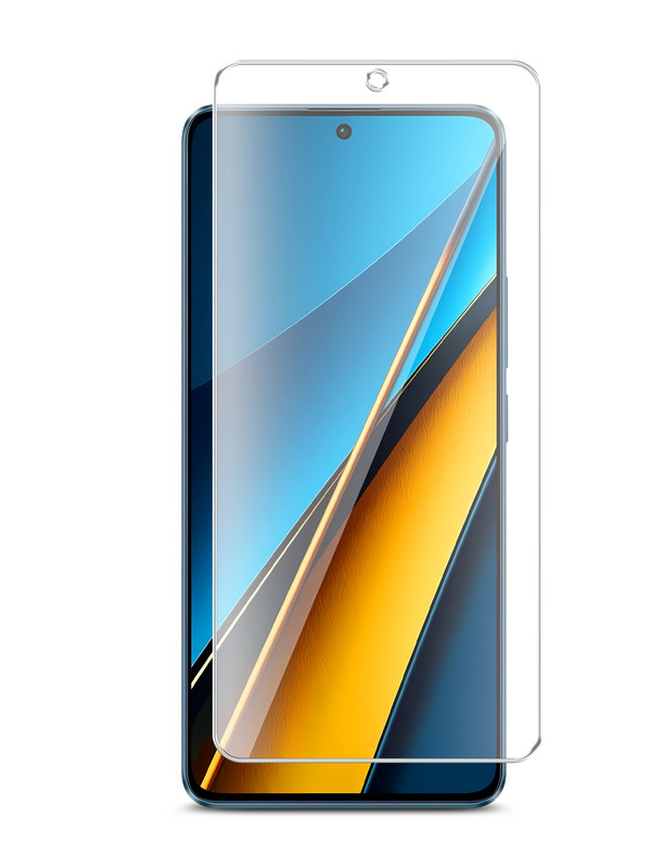 

Защитное стекло Brozo на Xiaomi POCO X6 гибридное прозрачное, Xiaomi POCO X6