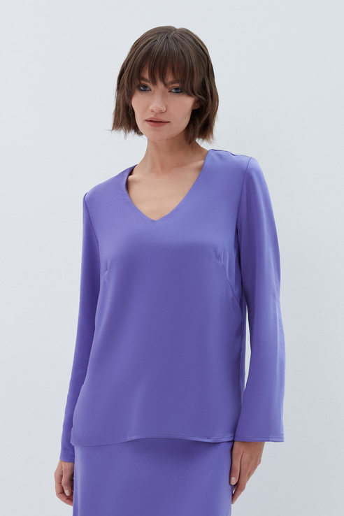 

Блуза женская ZARINA 1422209309 фиолетовая 48 RU, 1422209309