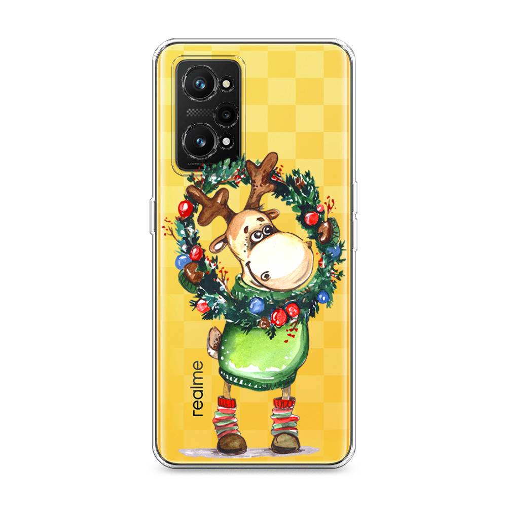 

Чехол на Realme GT Neo 3T "Олень с новогодним венком", 2510750-4