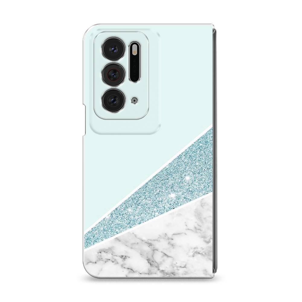 

Чехол Awog на Oppo Find N "Мрамор с голубыми блестками", Разноцветный, 259650-3