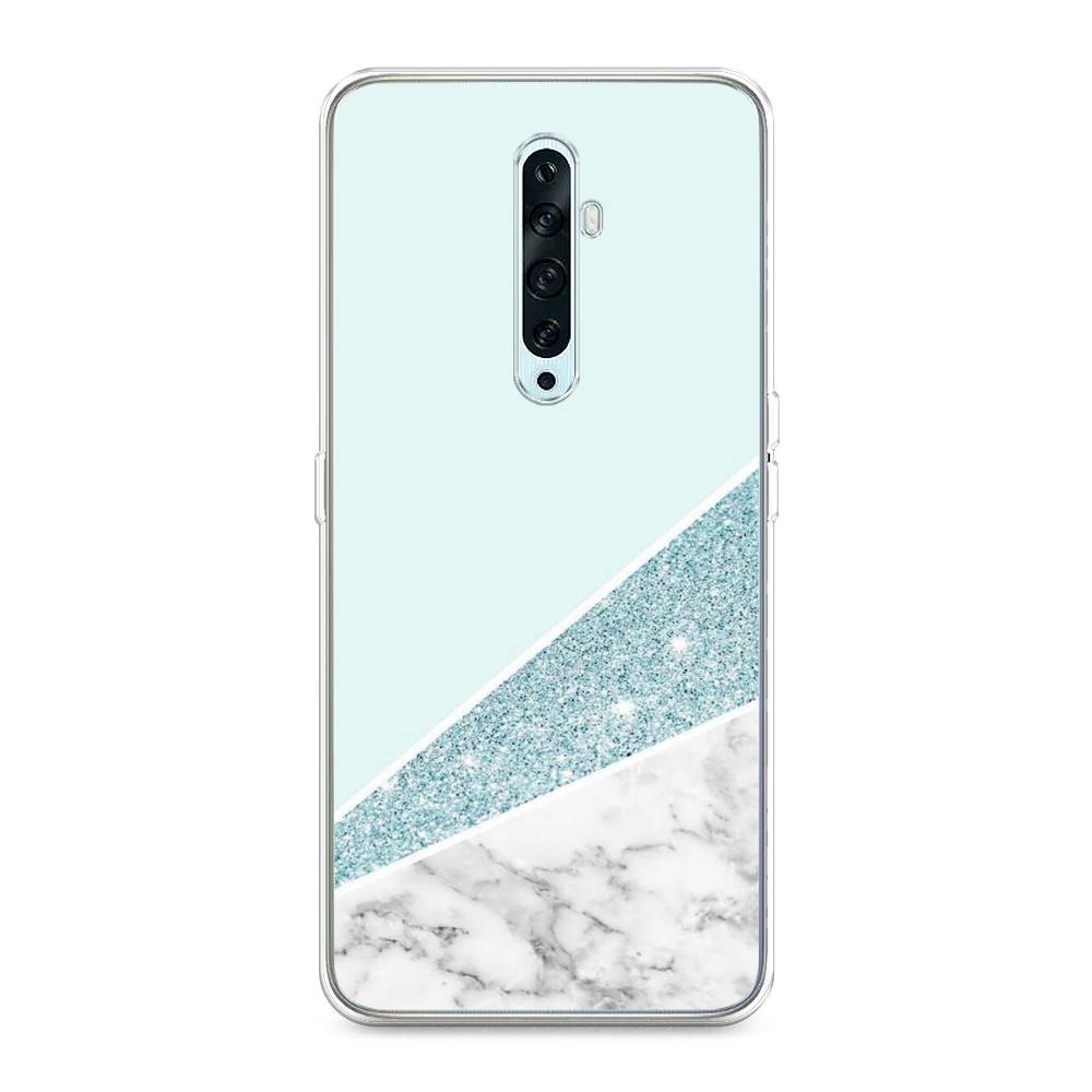 

Чехол Awog на Oppo Reno 2Z "Мрамор с голубыми блестками", Разноцветный, 251850-3