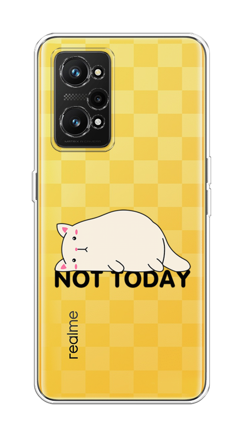 

Чехол на Realme GT Neo 3T "Cat not today", Белый;розовый;черный, 2510750-1