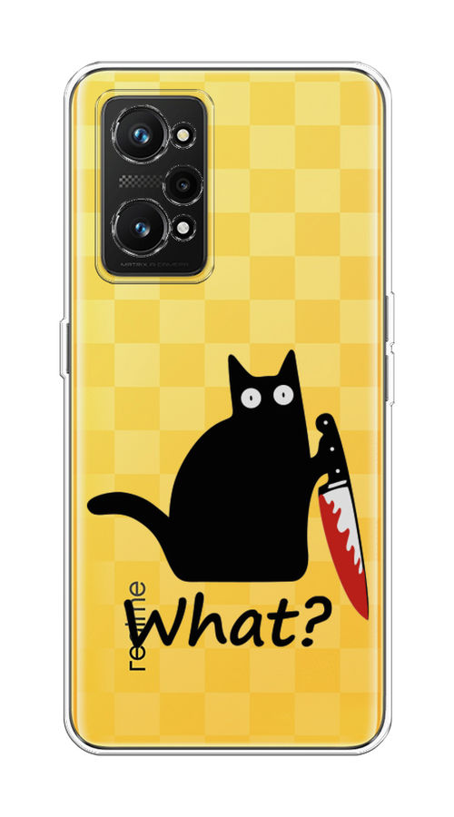 

Чехол на Realme GT Neo 3T "Котик с ножом", Черный;красный, 2510750-6