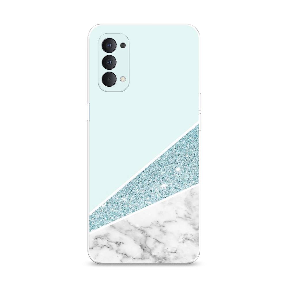 

Чехол Awog на Oppo Reno 4 4G "Мрамор с голубыми блестками", Разноцветный, 259450-3