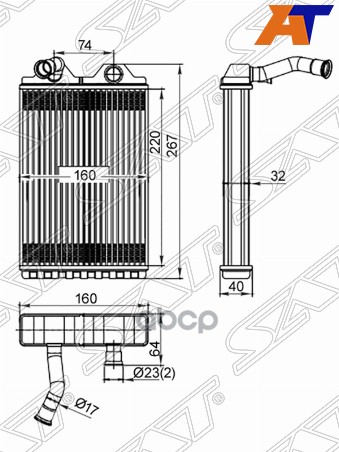 

Радиатор Отопителя Салона Toyota Camry Sxv# 96-01 Lhd Sat арт. ST-87-0003