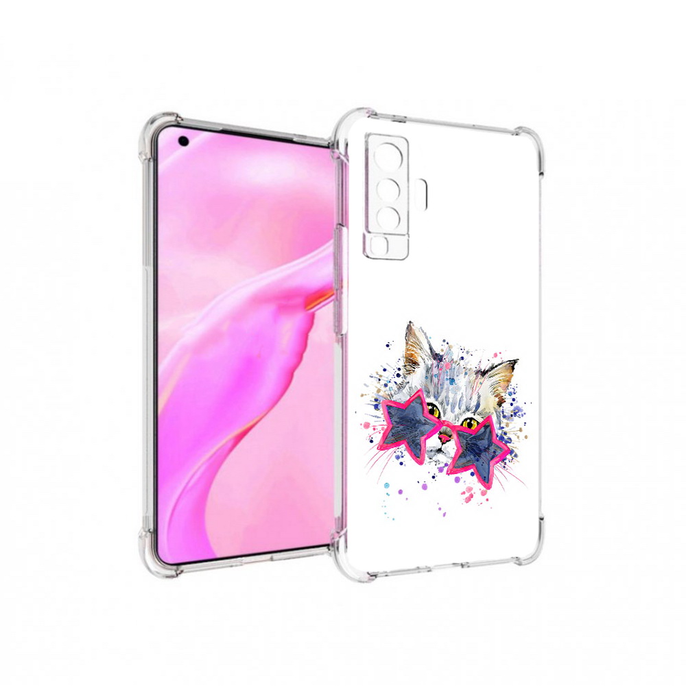 

Чехол MyPads Tocco для Vivo X50 звездные очки (PT226969.391.353), Прозрачный, Tocco