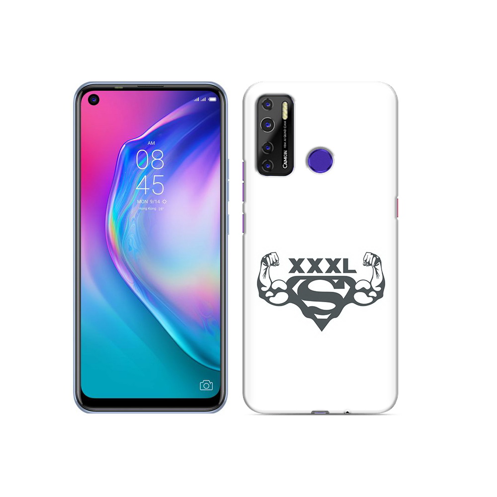 

Чехол MyPads Tocco для Tecno Camon 15 бодибилдинг супермен, Прозрачный, Tocco