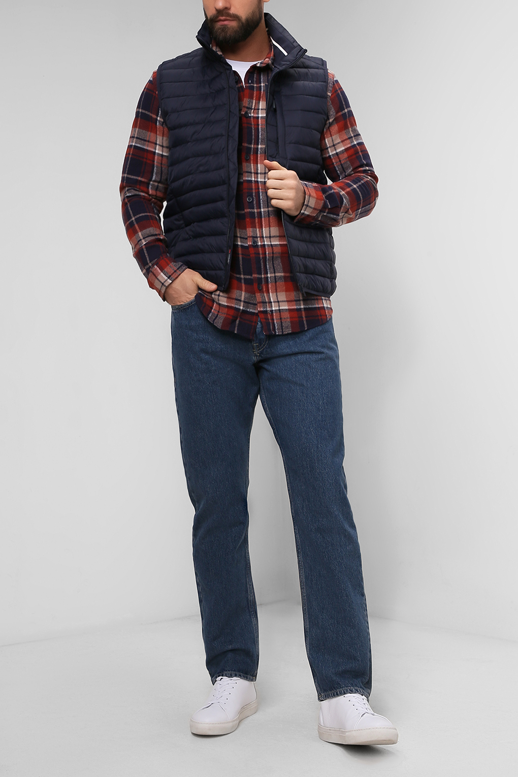 

Утепленный жилет мужской Esprit Casual 990EE2H301 синий XL, 990EE2H301