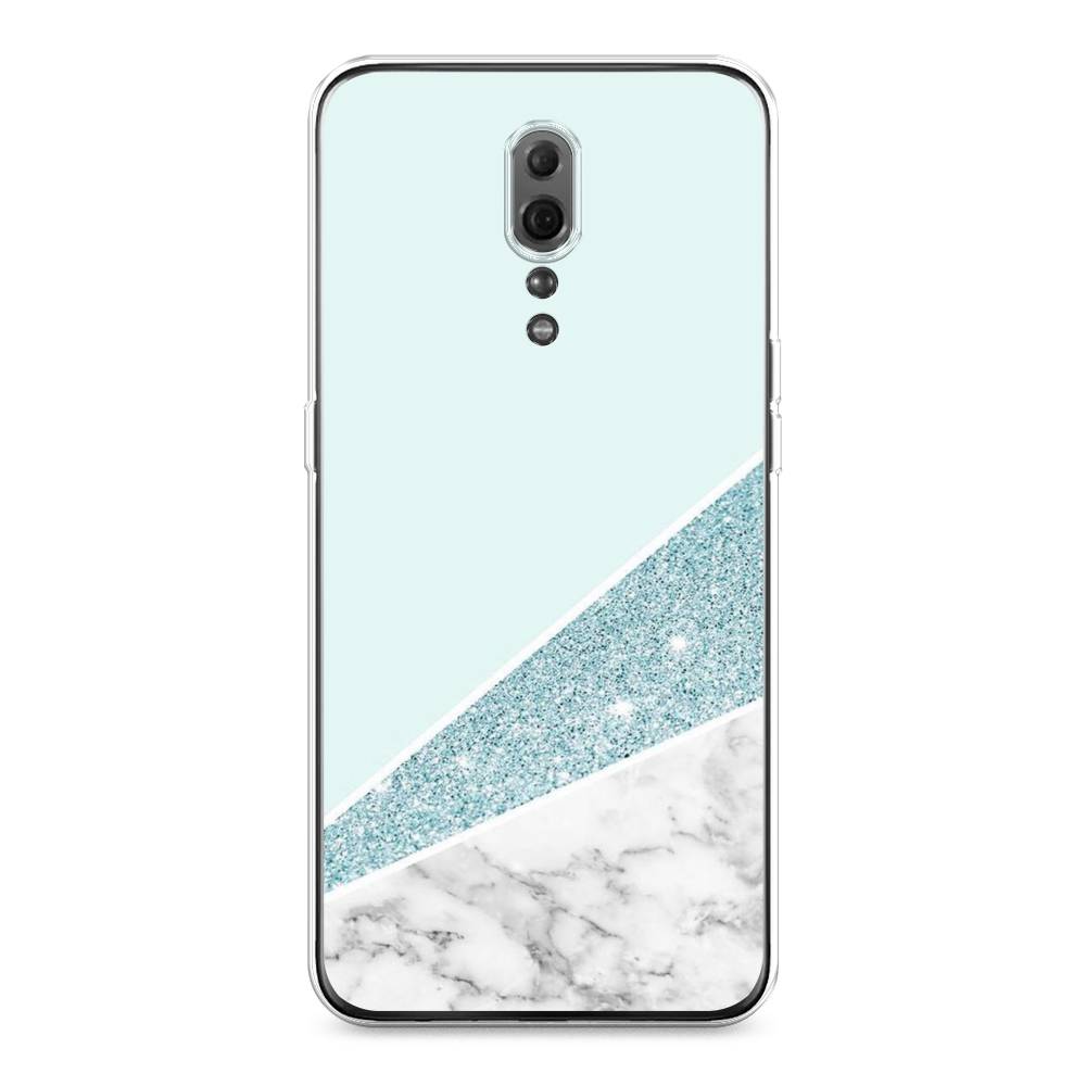 

Чехол Awog на Oppo Reno Z "Мрамор с голубыми блестками", Разноцветный, 250950-3