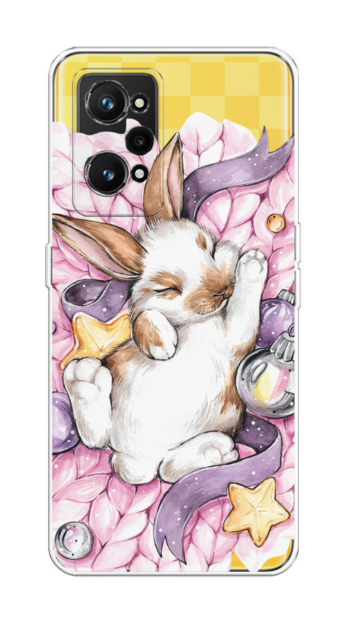 

Чехол на Realme GT Neo 3T "Кролик спит", Розовый;белый, 2510750-5