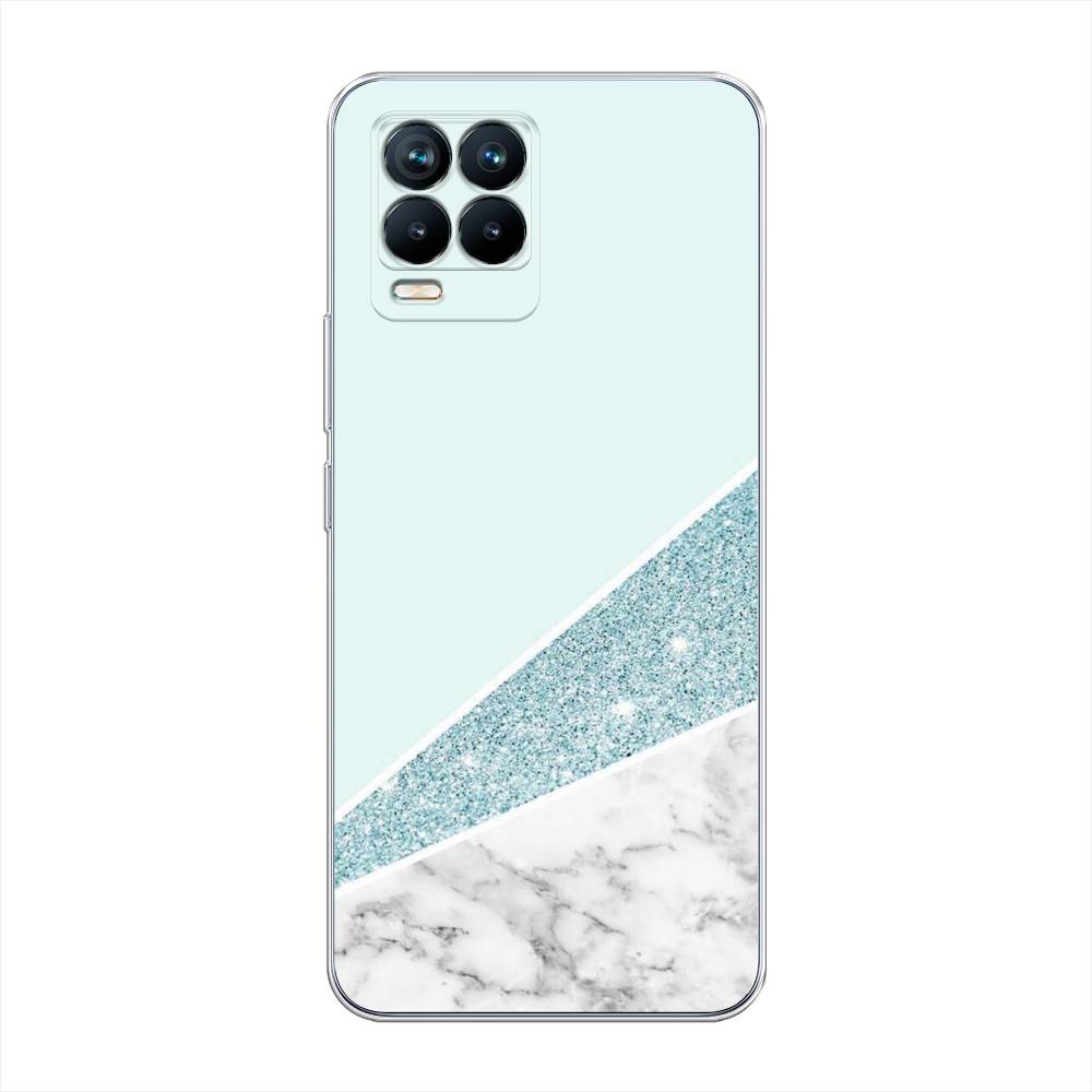 

Чехол Awog на Realme 8/8 Pro "Мрамор с голубыми блестками", Разноцветный, 255450-3