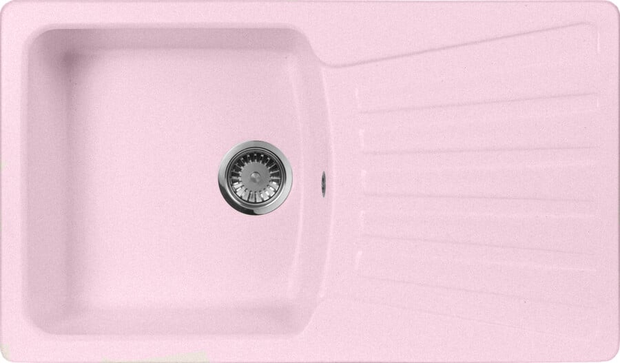 Мойка кухонная AquaGranitEx M-12 светло-розовая расческа для вычесывания блох 8 8 х 5 2 см светло розовая