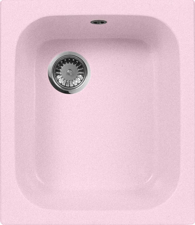Мойка кухонная AquaGranitEx M-17 светло-розовая косметичка на молнии светло розовый