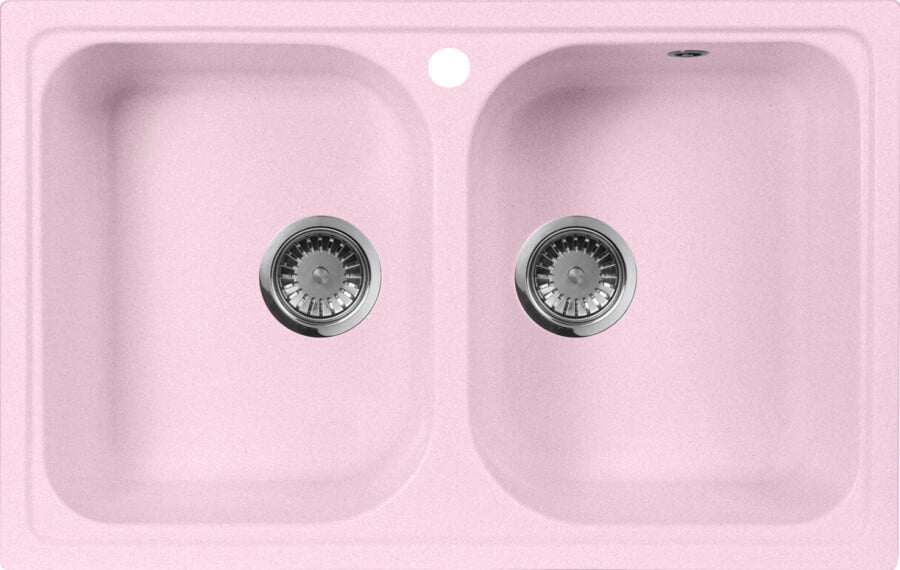 Мойка кухонная AquaGranitEx M-15 светло-розовая косметичка на молнии светло розовый