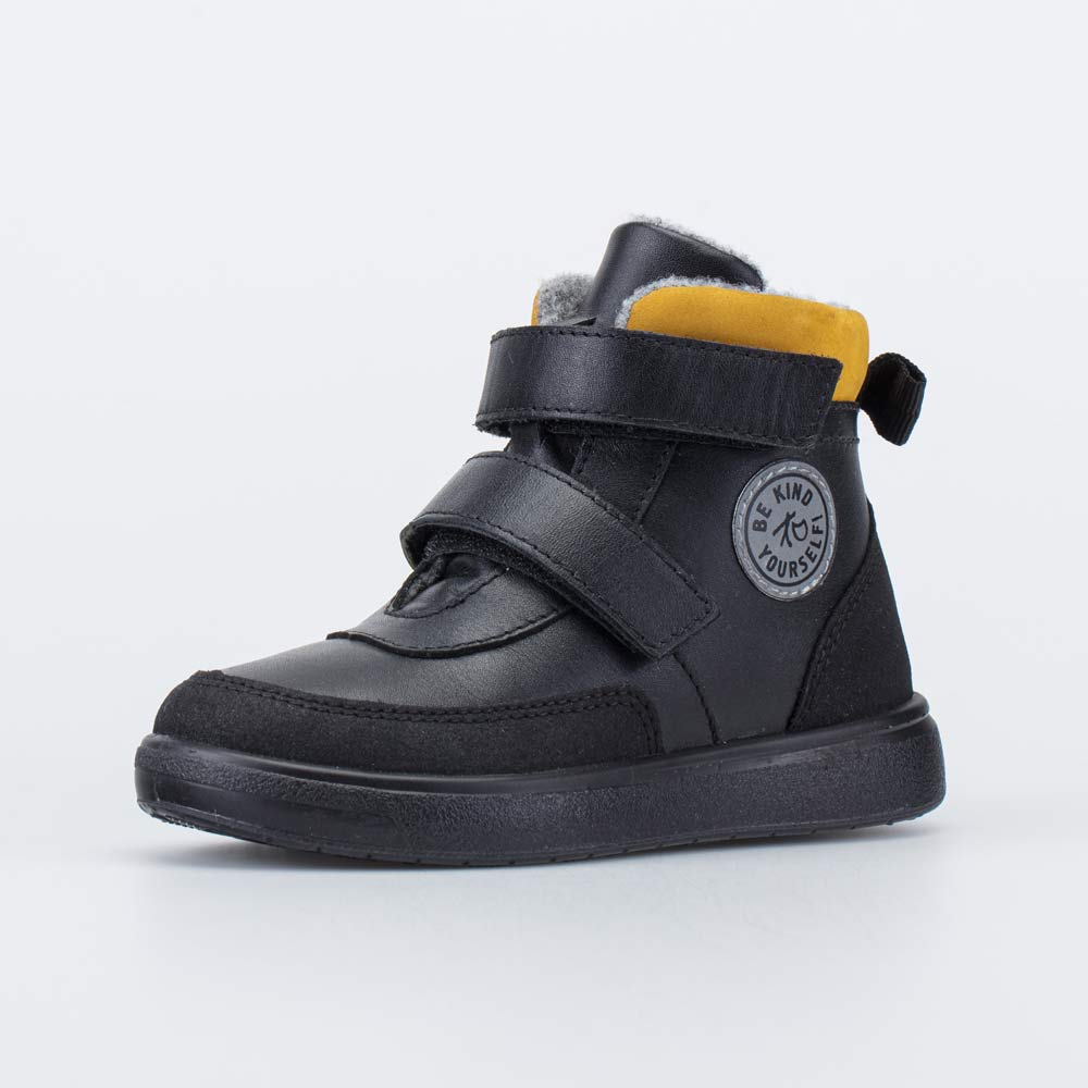 Ботинки Котофей 152371-31 черный-желтый 22 ботинки утепленные для мальчиков geox j flexyper plus babx d желтый