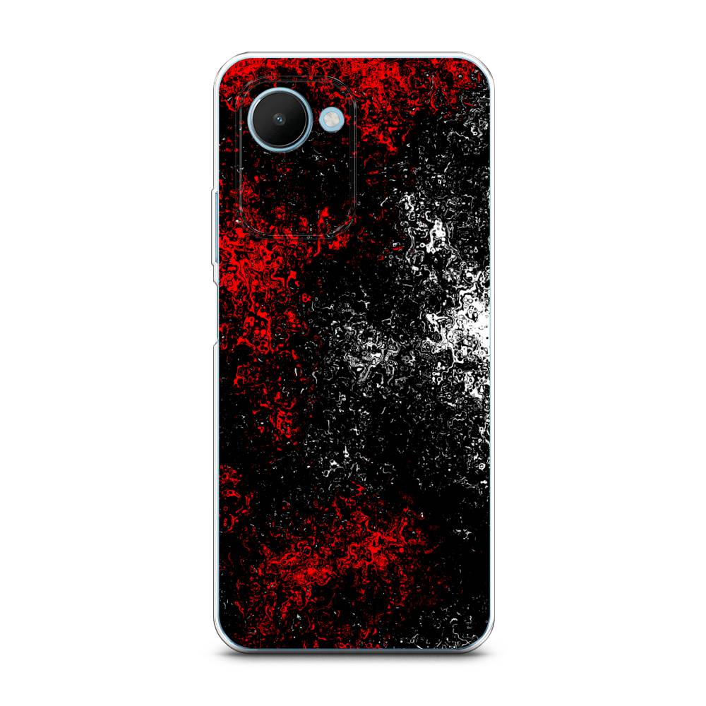 

Чехол на Realme C30S 4G "Монотипия", Красный;черный;белый, 2511650-3