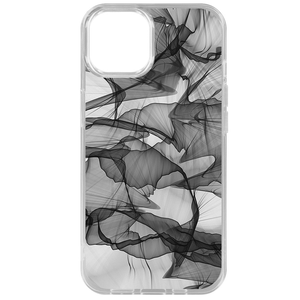 Чехол-накладка Krutoff Clear Case Абстракт 14 для iPhone 15 600015360345 прозрачный