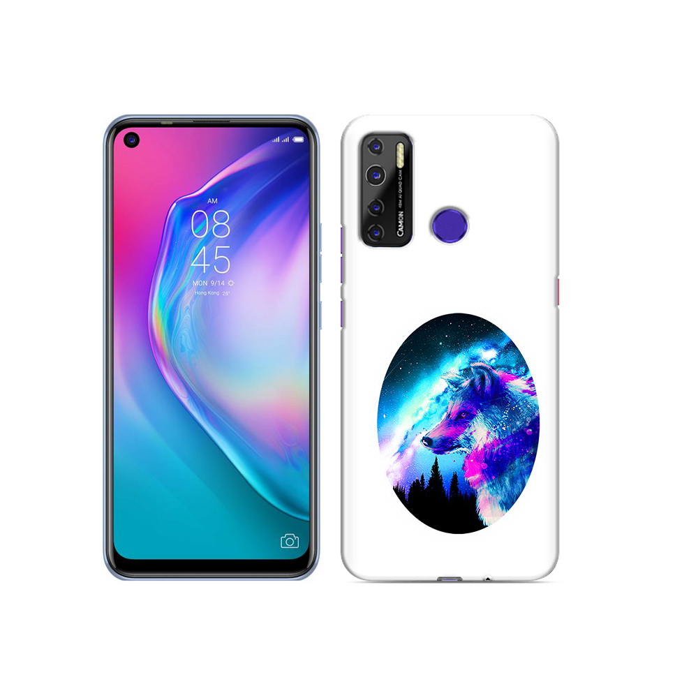 

Чехол MyPads Tocco для Tecno Camon 15 голубой волк, Прозрачный, Tocco