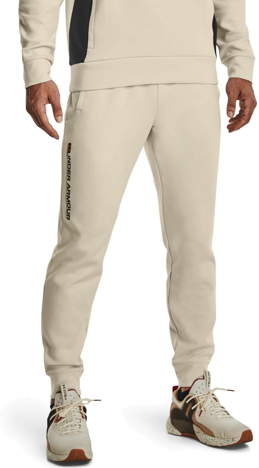 

Спортивные брюки мужские Under Armour 1372676-279 бежевые SM, 1372676-279