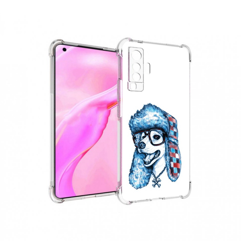 

Чехол MyPads Tocco для Vivo X50 зимний пес (PT226969.391.362), Прозрачный, Tocco