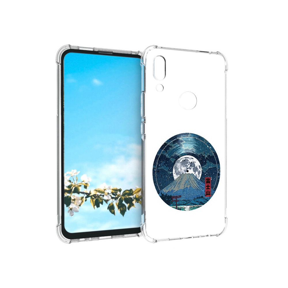 

Чехол MyPads Tocco для Huawei P Smart Z нарисованная виниловая гора с луной, Прозрачный, Tocco