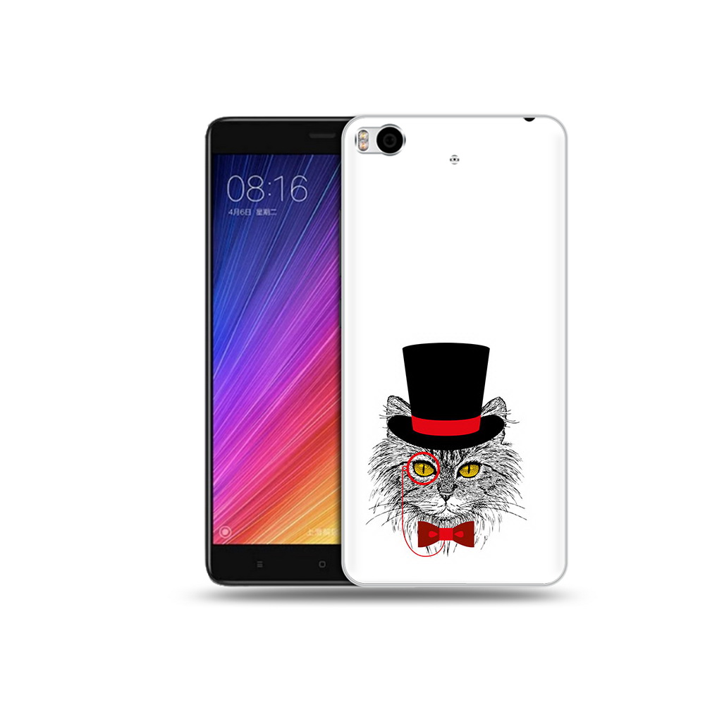 Чехол MyPads Tocco для Xiaomi Mi 5S кот в шляпе (PT91899.330.397)
