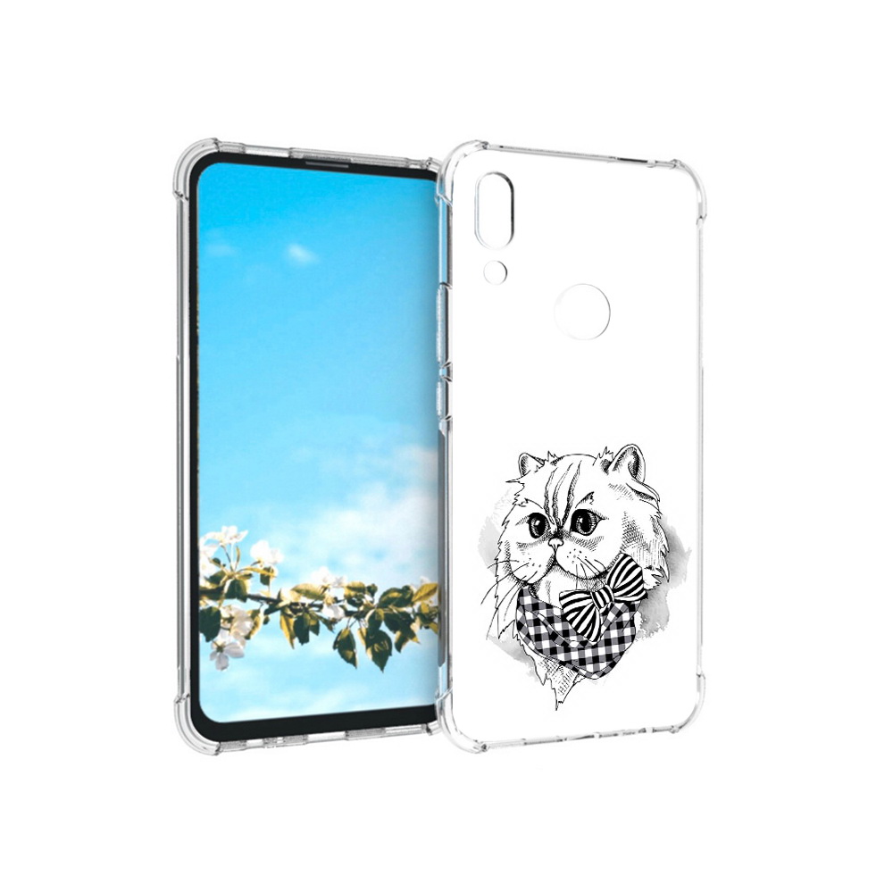 

Чехол MyPads Tocco для Huawei P Smart Z нарисованная красивая кошечка, Прозрачный, Tocco