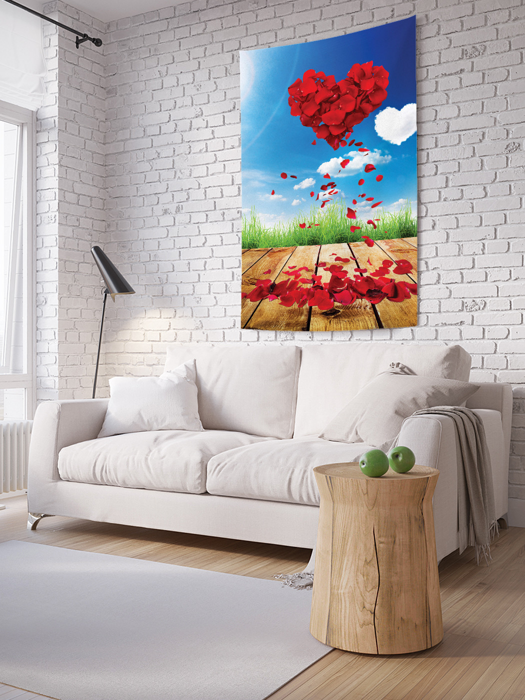 

Вертикальное фотопанно на стену JoyArty Сердечки из лепестков 100x150 см, Сердечки из лепестков