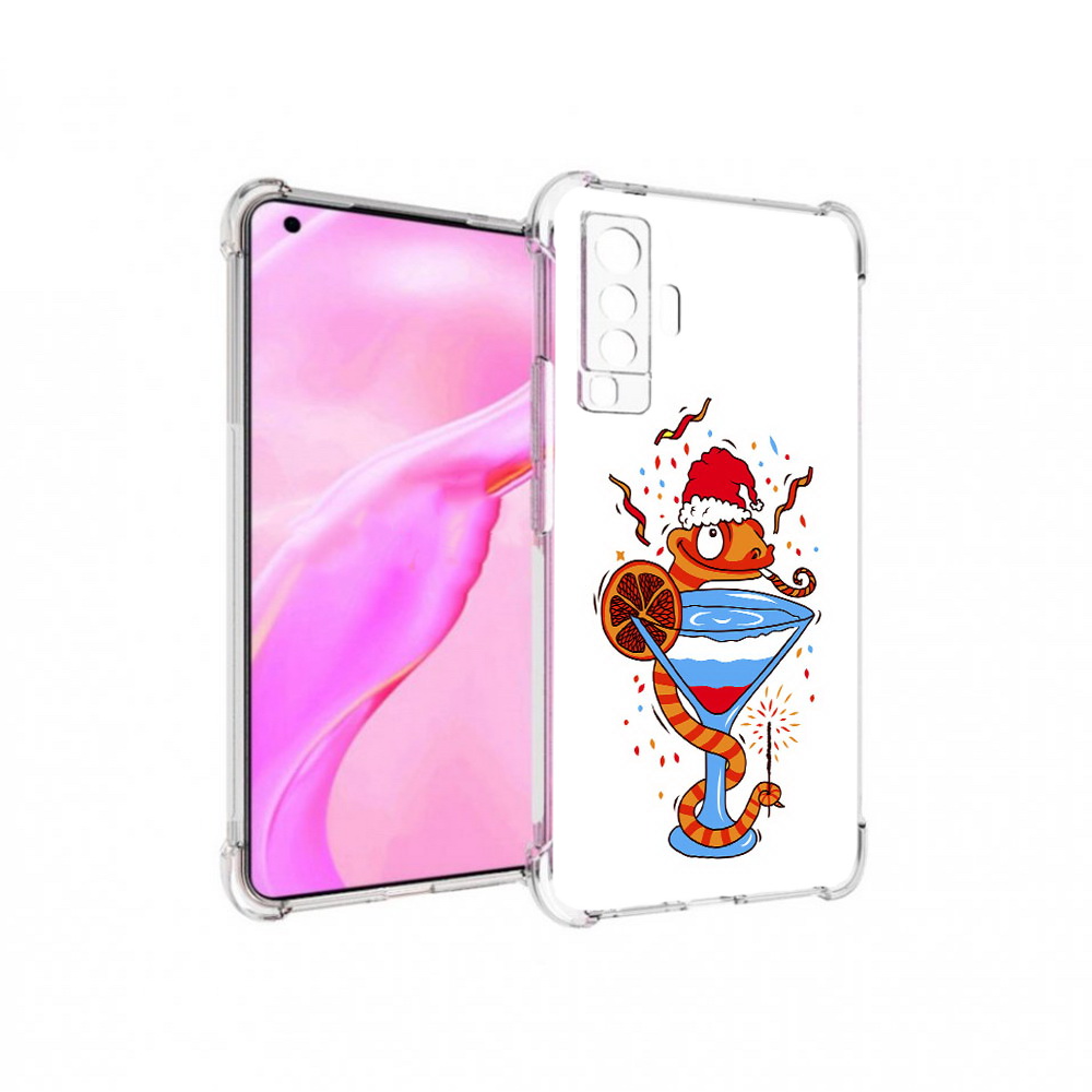 

Чехол MyPads Tocco для Vivo X50 змейка (PT226969.391.364), Прозрачный, Tocco