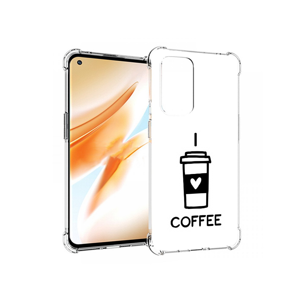 

Чехол MyPads Tocco для OnePlus 9 Pro Я люблю кофе (PT159597.127.206), Прозрачный, Tocco